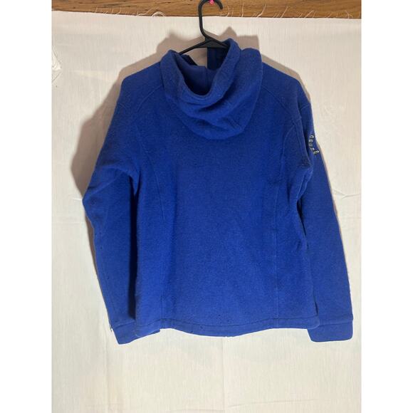 Bergans Of Norway Sweater Mens medium Blue Wool knit hooded full zip - Picture 5 of 5